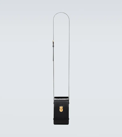 Tuc patent leather phone pouch
