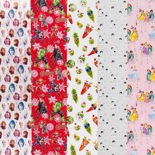 20M Disney Kids Character Assorted Christmas Gift Wrap Wrapping Rolls