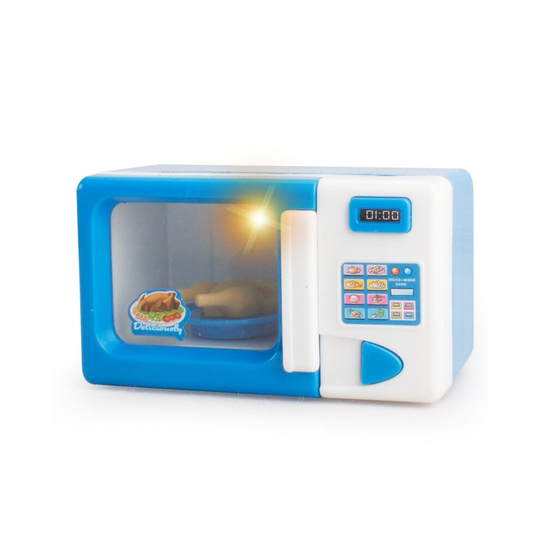 Mini Size Household Appliances Kitchen Toys Blue microwave