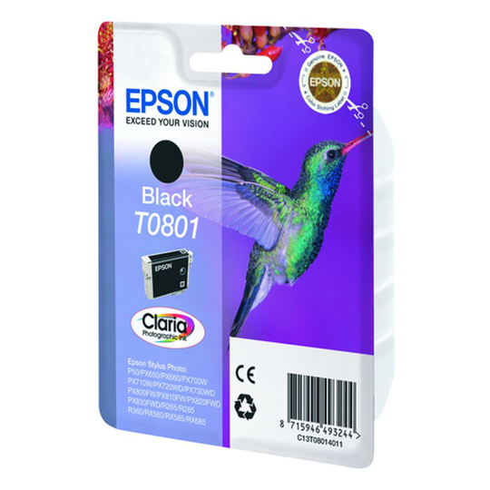 Epson Ink High Volume T080 Stylus Photo Black Ink Cart