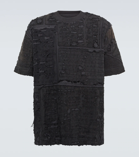 Textured cotton T-shirt