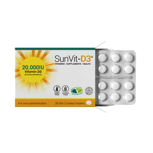 Vitamin D3 20,000IU 28 Tablet Pack - High Strength - For Adults