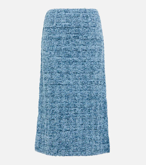 Bouclé midi skirt