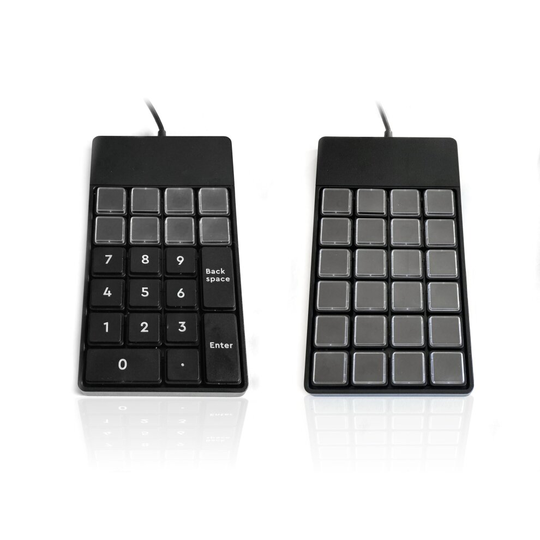 Accuratus S24B - Slim-line Professional & Durable Fully Customisable USB Keypad with 24 Programmable Keys