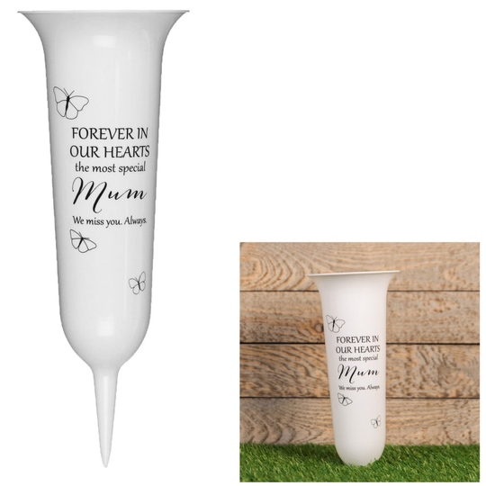 Thoughts of You Graveside Memorial Spiked Flower Vase - Mum
