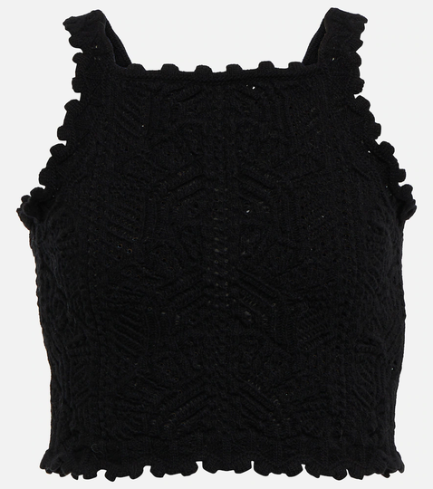 Crochet wool crop top