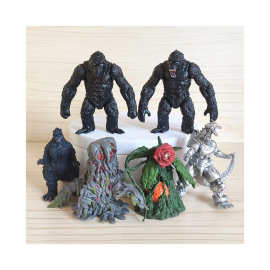 6Pcs Godzilla vs King Kong Movie Action Figures