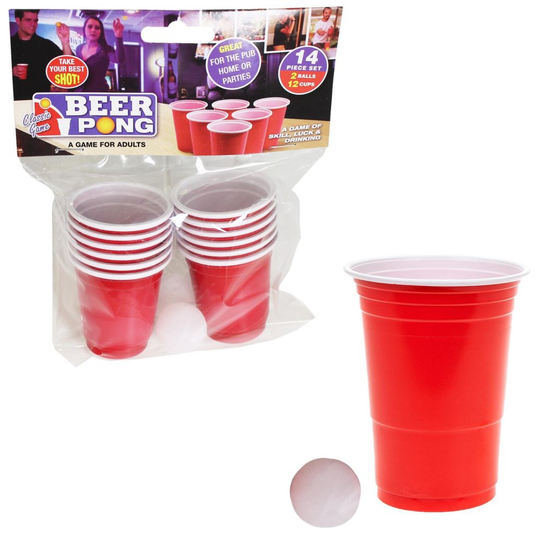 Adult Drinking Game - Over 18's - Christmas Gift - Mini Beer Pong Set
