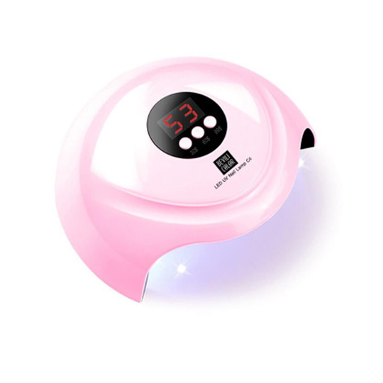 (Pink) Professional UV LED Dual Light Nail Lamp Auto Sensor Nail Dryer Gel Manicure 36W
