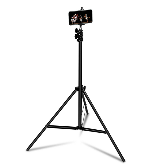 72 cm to 210 cm Extendable Tripod for Smartphone and Camera Light- LinQ Black