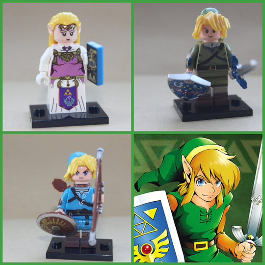 (Nintendo Legend Of Zelda Link Mini Figures) Cartoon Toys Video Games Fits Lego Mini Figures