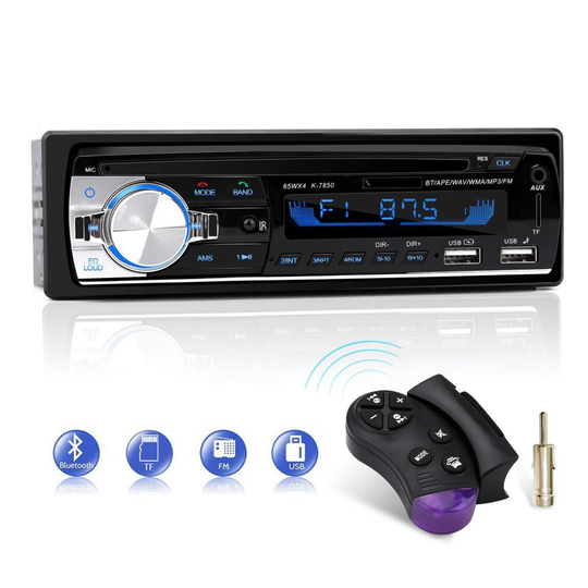 Car Radio Bluetooth Hands-Free, CENXINY 1 DIN Car Stereos with USB and MP3 Player, 4x65W FM Radio, Support IOS and Android Phone