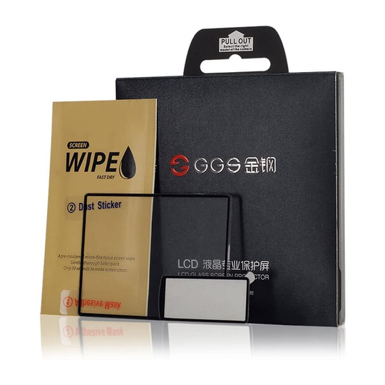 LARMOR for Nikon D850 Camera LCD Screen Protector, from Tempered Glass Foil, Self-Adhesive, GGS 4th Generation - with Top Screen Protector