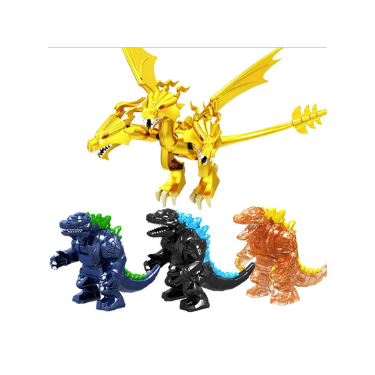 4PCS/SET Godzilla Figure Fit Lego Building Block Kids Toy UK