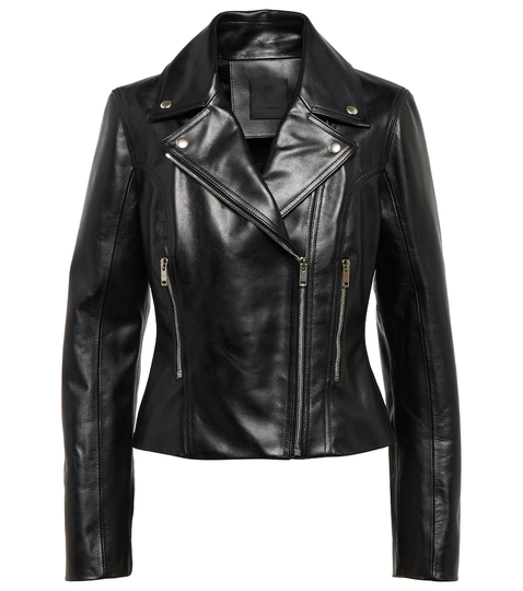 Leather biker jacket