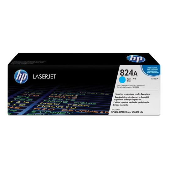 HP HP 824A Cyan Standard Capacity Toner Cartridge 21K pages for HP Color LaserJe