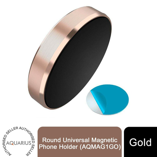 Aquarius Round Universal Magnetic Phone Holder - Gold
