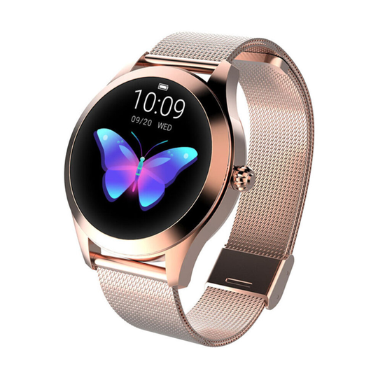 (Gold Steel) Women's Fashion Smart Watches Sports IP67 Tracker