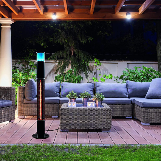 Daewoo 3 in 1 Light Up Patio Heater With Bluetooth Speaker