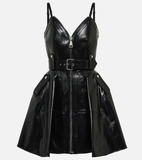 Leather minidress