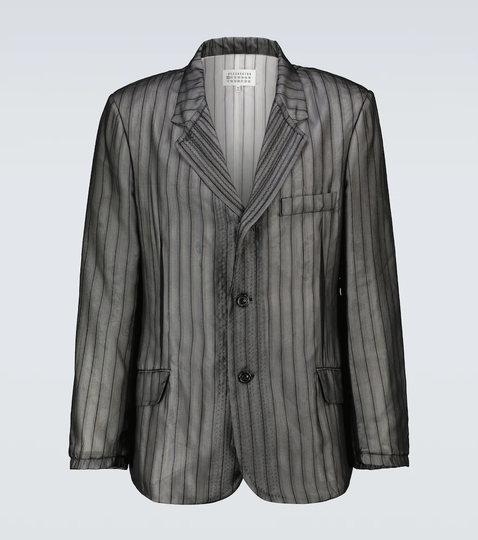 Melange striped blazer