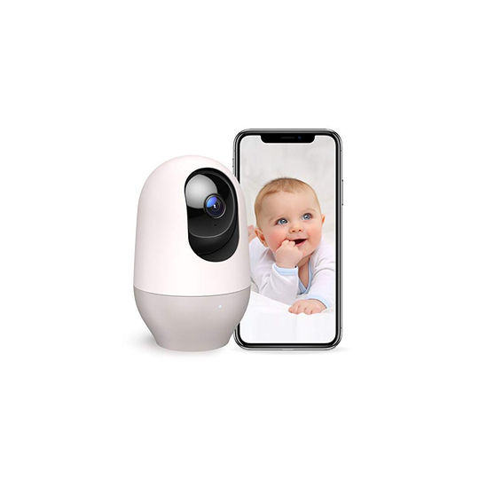 Nooie Baby Monitor WiFi Dog Pet Camera Indoor,360-degree Wireless IP Camera,1080P Home Security Camera,Motion Tracking,Night Vision,Works with Alexa