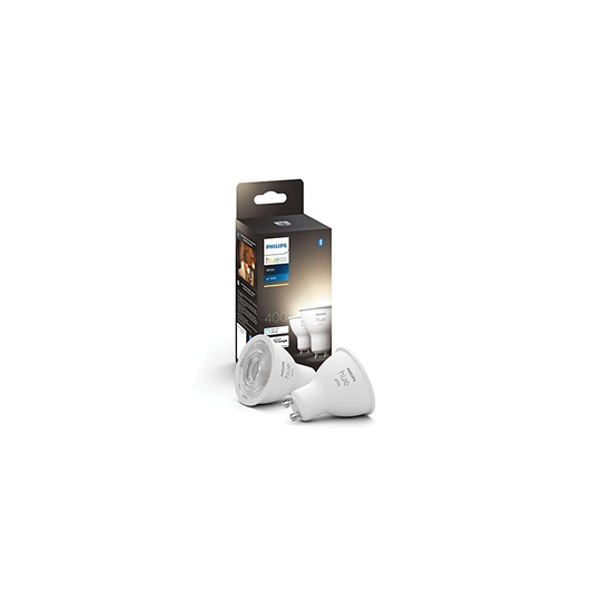 Philips Hue NEW White Smart Light 2 Pack [GU10 Spot] With Bluetooth. Works with Alexa, Google Assistant, Apple Homekit