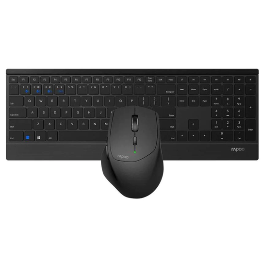 Rapoo Rapoo 9500M RF Wireless Blueooth Slim Desktop Combo Set QWERTY English Ful
