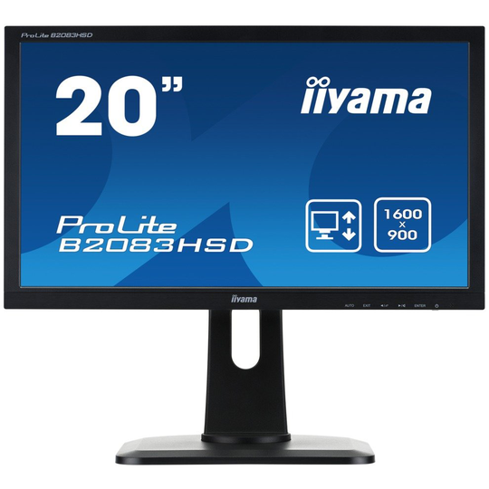 Iiyama Prolite B2083hsd-b1 19.5" Hd+ Tn Matt Black Computer Monitor Led Display