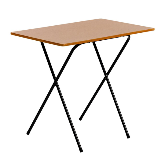 Folding Laptop Desk PC Home Office University Study Student Table - Wood Effect