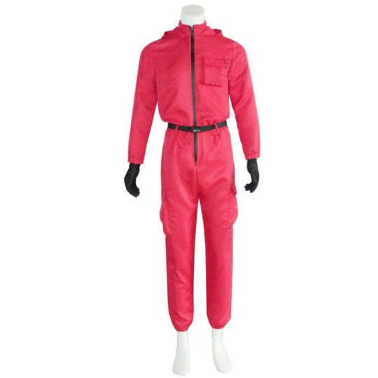 (S) Squid Game Guard Costume Cosplay Jumpsuit Staff Uniform Unisex Halloween Party