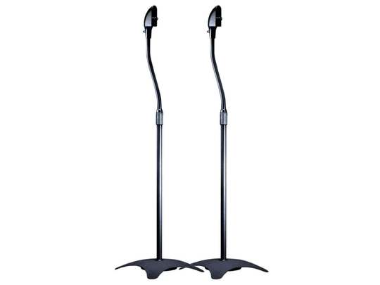 Satellite Speaker Floor Stand (Pair) | Adjustable Height - Black