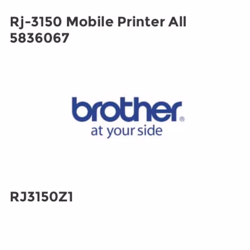 Brother Rj-3150 Mobile Printer All 5836067