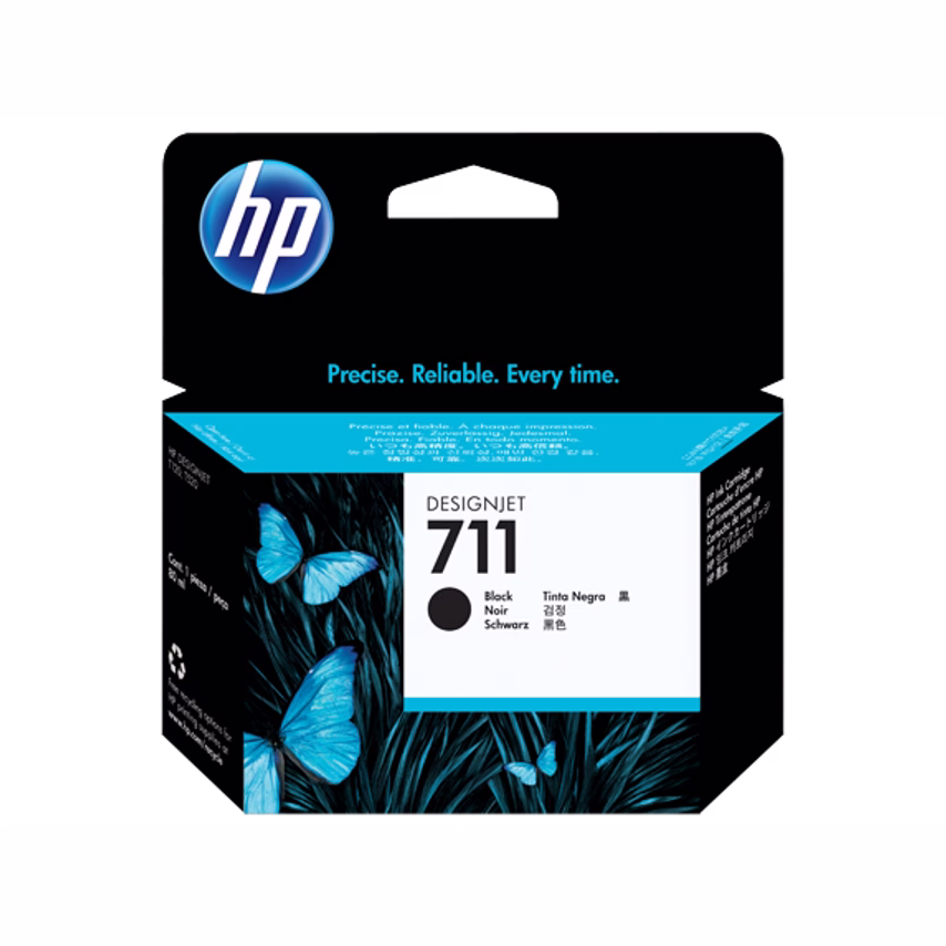 HP HP 711 Black Standard Capacity Ink Cartridge 80ml - CZ133A- you get 3