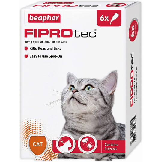 Beaphar Fiprotec Spot On Cat, 6 Pipettes