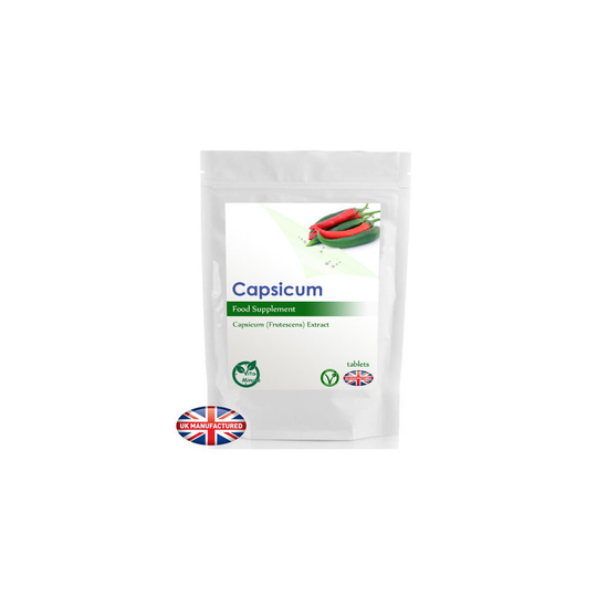60 x Capsicum 500mg Tablets, Anti-inflammatory & fat burn properties