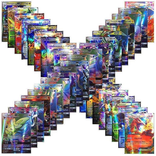 (20x GX + 20x Mega + 1x Energy + 59x EX Arts) Pokemon Cards Vmax TCG GX EX Cards Christmas Gifts