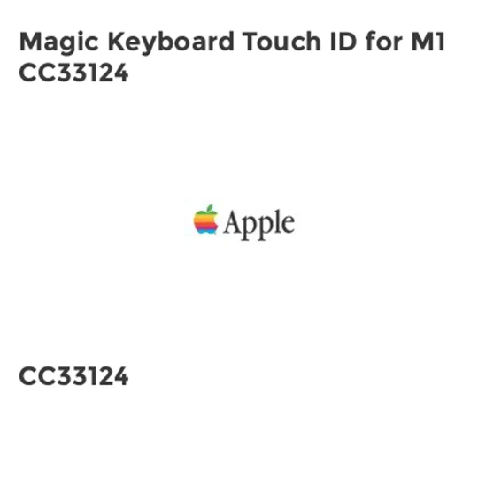 Apple Magic Keyboard Touch ID for M1 CC33124
