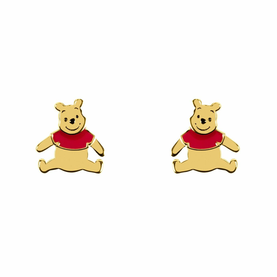 Disney Gold Plated Sterling Silver Pooh stud Earrings