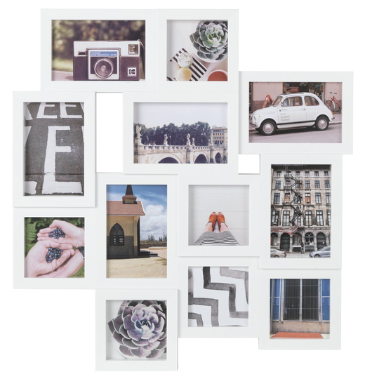 Argos Home 12 Aperture Photo Frame - White - 85x50cm