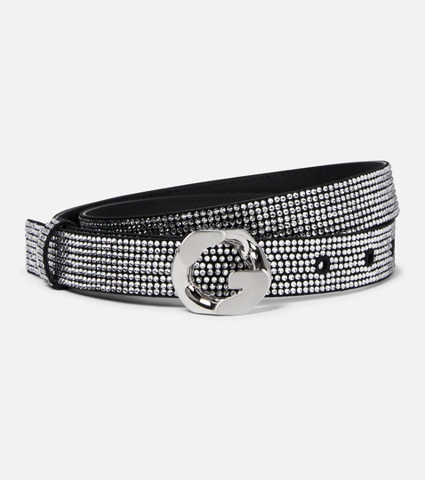 Crystal-embellished belt