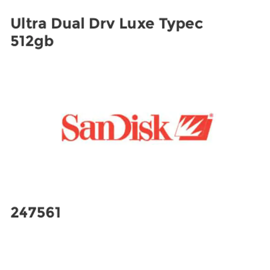 Sandisk Ultra Dual Drv Luxe Typec 512gb