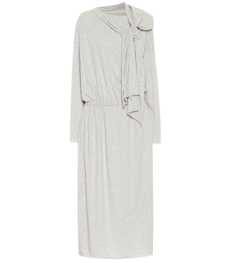 Cotton jersey midi dress