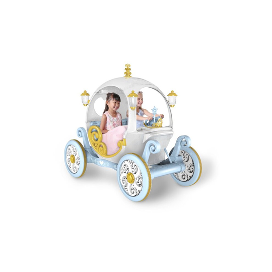 Disney Princess 24V Cinderella Carriage Ride-On, White/Blue