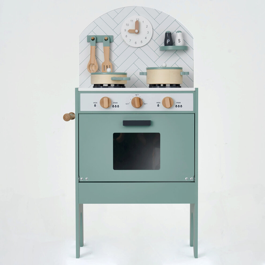 Kids Play Kitchen with Accessories Wooden Prentend Toy Role Play