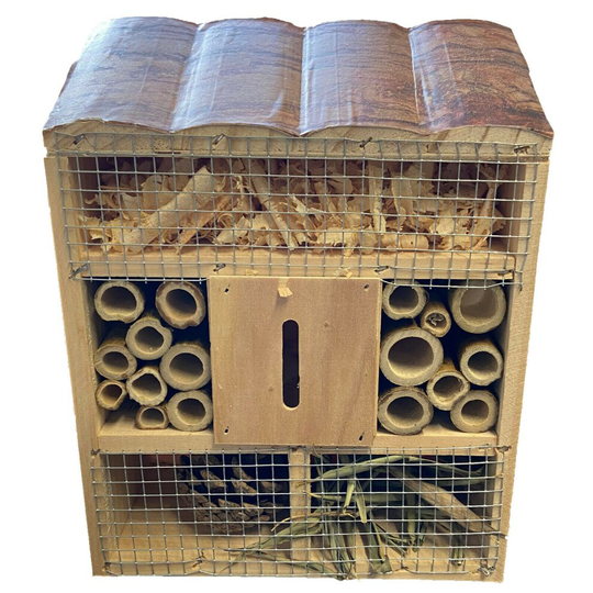 Wooden Bee Butterfly & Insect Hotel Square Shelter 9007