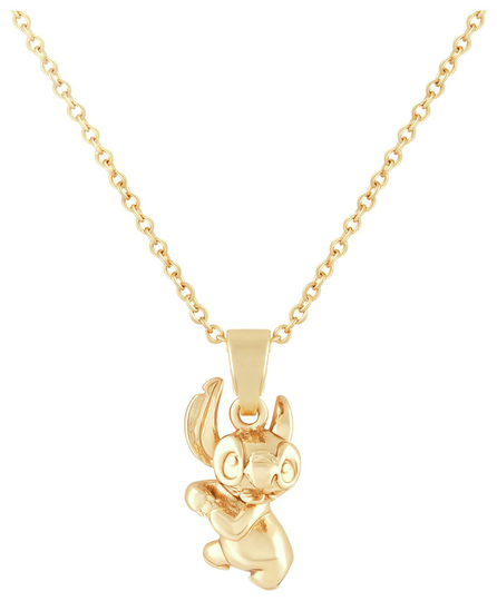 Disney Gold Colour Lilo and Stitch Pendant Necklace