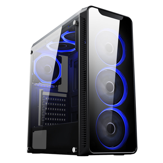 Gaming PC Tower Intel QuadCore i5 8GB 1TB Windows 10 2GB GT710 Blue Blaze