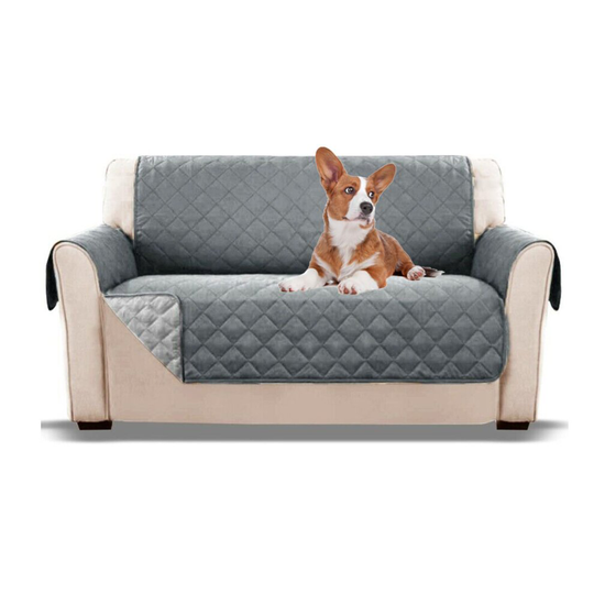 (2 Seater) Pet Sofa 1/2/3 Seaters Cover Quilted Throw Washable Slipcover Couch Protector