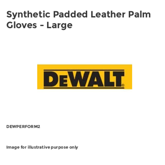 DeWalt Synthetic Padded Leather Palm Gloves - Large